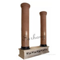 Classic Hand Carved Brown Stone Granite Column